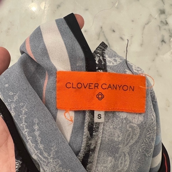 CLOVER Canyon Library Stripe lace hem shell Jersey Sleeveless Top - Picture 7 of 8